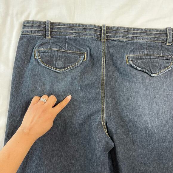 Route 66 Women's Wide Leg Dark Wash Jeans 14/15 Classic Fit - Picture 9 of 9